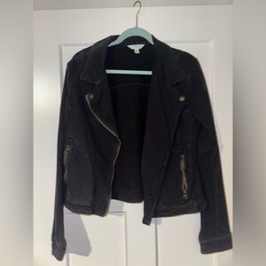 Time and Tru Black Moto Jacket
